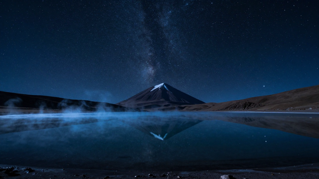 南美洲玻利维亚阿尔蒂普拉诺高原湖泊子时景象