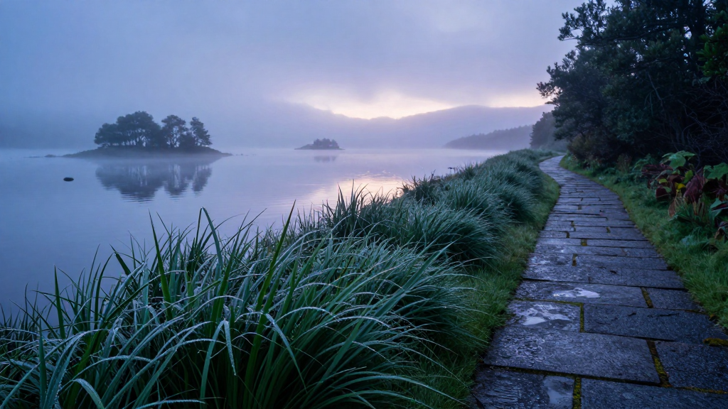 欧洲爱尔兰岛岛屿露水景观