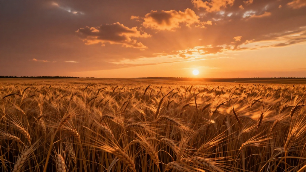欧洲乌克兰草原草原橙色调