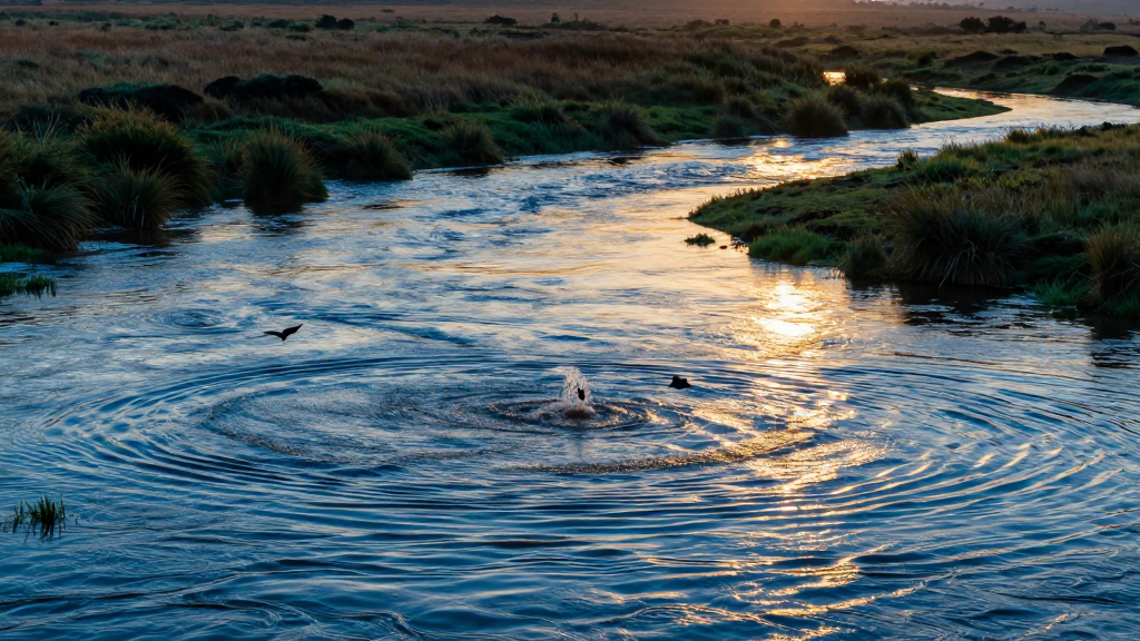 非洲塞伦盖蒂河流华景观