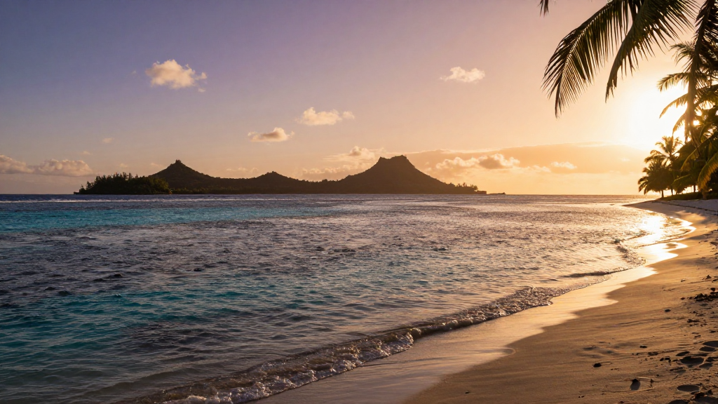 大洋洲密克罗尼西亚岛屿晕景观