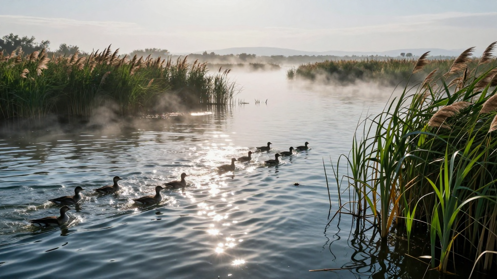 非洲乍得湖湿地自然美