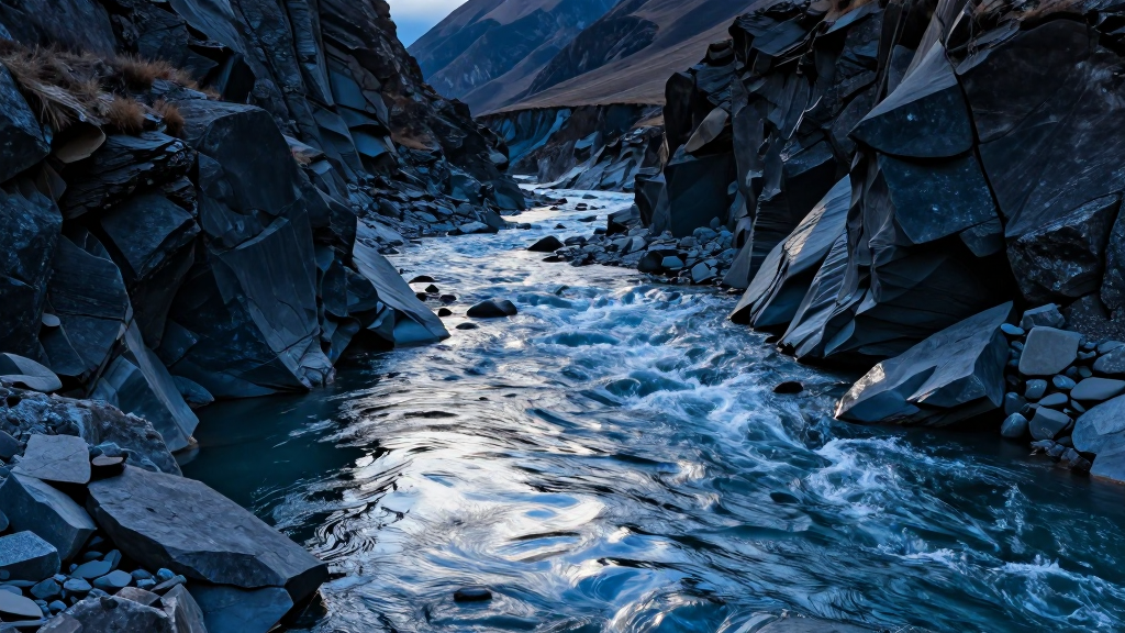 南美洲哥伦比亚安第斯山脉河流几何构成