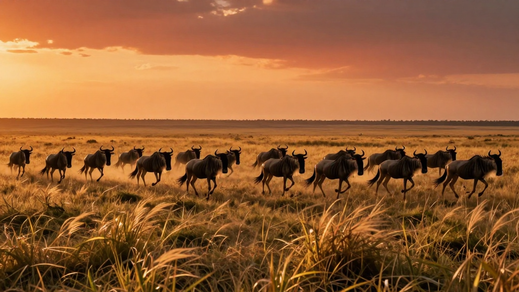 非洲塞伦盖蒂平原平原华景观