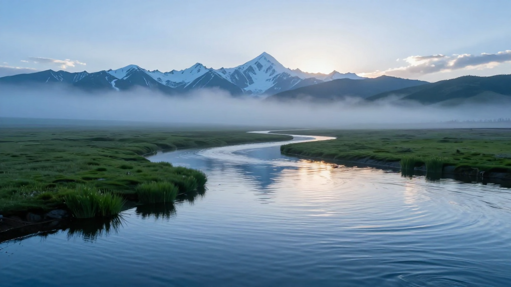 亚洲台湾玉山草原海滋景观