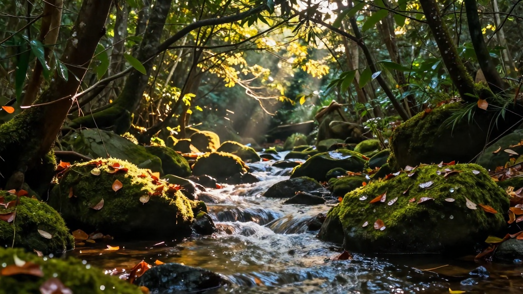亚洲台湾玉山森林动静结合