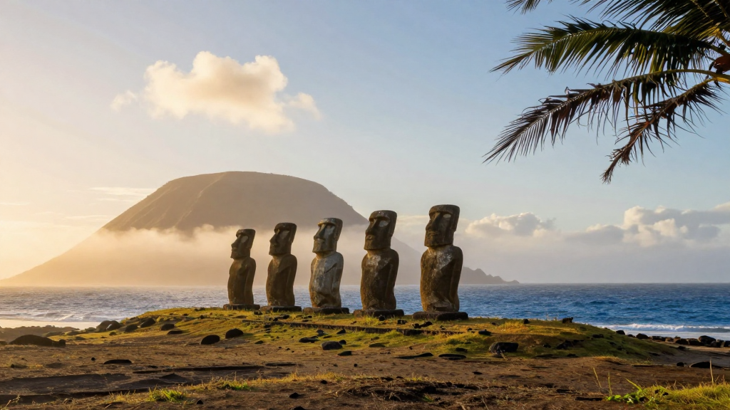 南美洲复活节岛岛屿东方意境