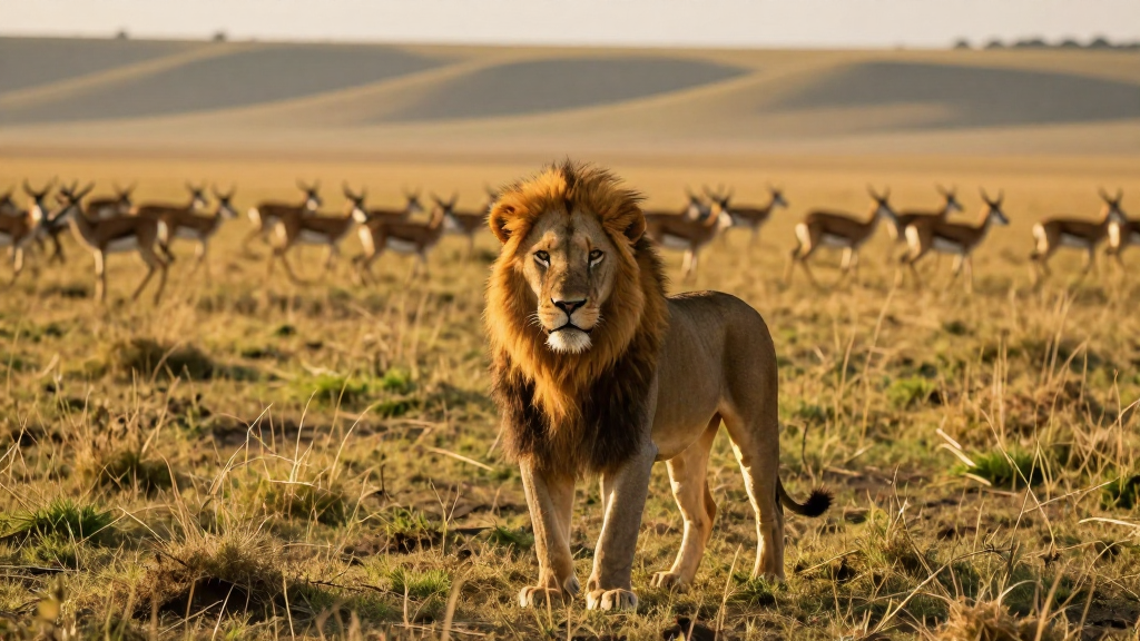 非洲塞伦盖蒂平原草原草原狮子