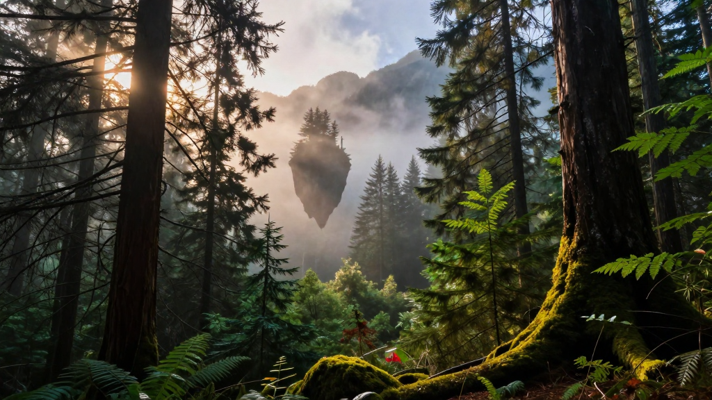 北美洲大烟山森林海市蜃楼景观