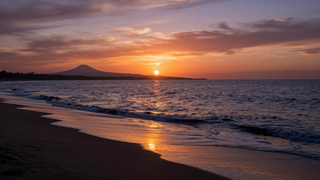 南美洲秘鲁太平洋沿岸海岸酉时景象